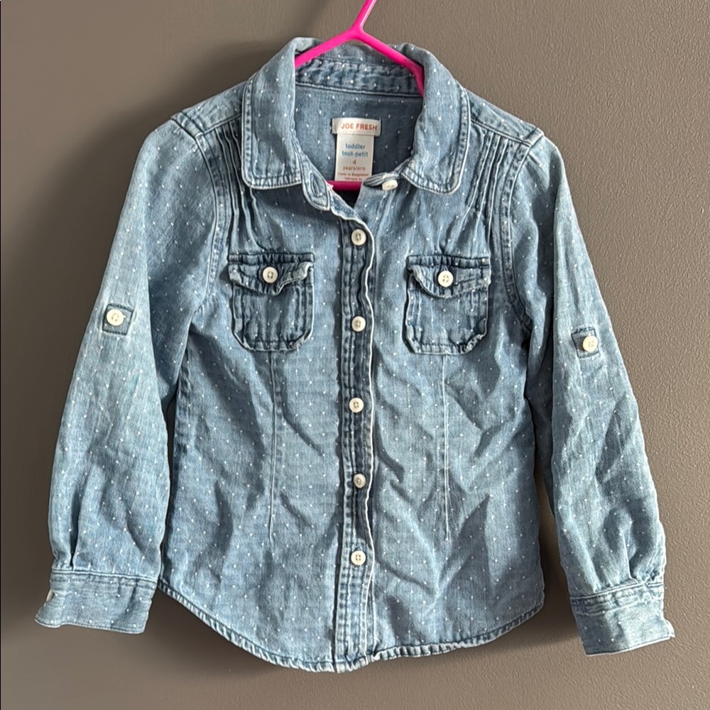 Joe Fresh Blue Button Down Shirt Relaxed Fit